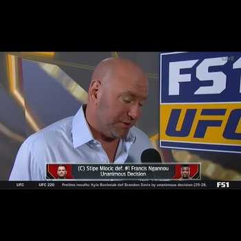 Dana White Discusses UFC 220 Ngannou Leaving to France for 2 weeks DC Moving Up to HW