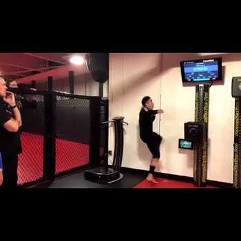 Justin Buchholz Hitting Kicking Machine at UFC PI 101519