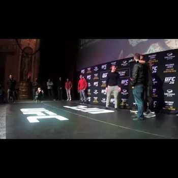 Max Holloway Brings Fan on Stage at UFC 218 Open Workout Body Shot Prank