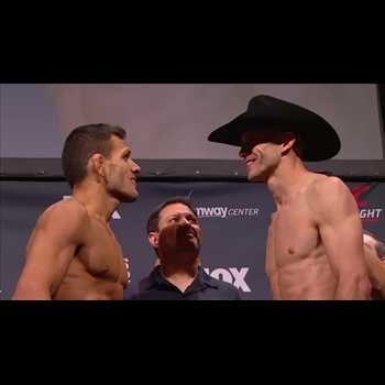 Cowboy Cerrone is all smiles during staredown with Rafael Dos Anjos