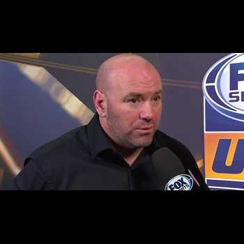 Dana White reacts after UFC 186